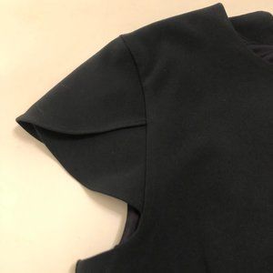 Lark & Ro Women's Fluid Crepe Tulip Sleeve Dress - Navy